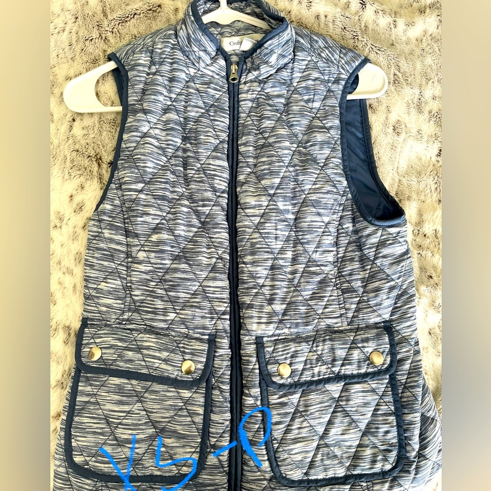 Croft and Barrow Blue Vest- Size: XS Petite Women’s